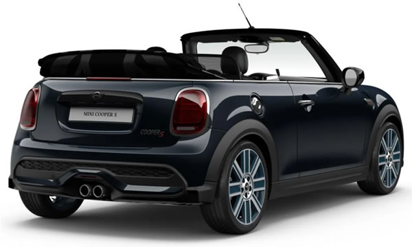 Vista trasera y lateral del MINI Convertible.