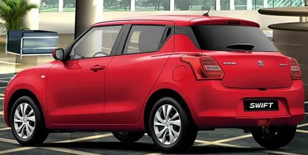 Suzuki Swift vista trasera.